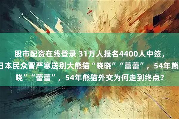 股市配资在线登录 31万人报名4400人中签，每人只能看两分钟，日本民众冒严寒送别大熊猫“晓晓”“蕾蕾”，54年熊猫外交为何走到终点？